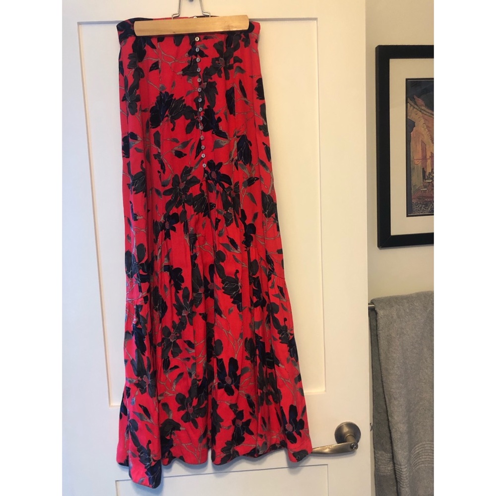 Free People button maxi skirt